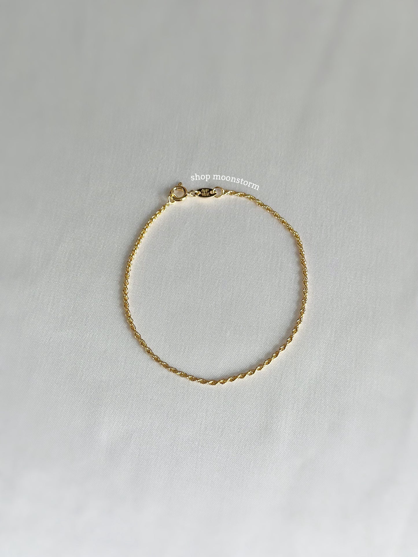 Gold Thin Rope Chain Bracelet