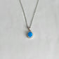 CZ Blue Opal Necklace