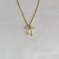 Gold Dazzle Bow Necklace