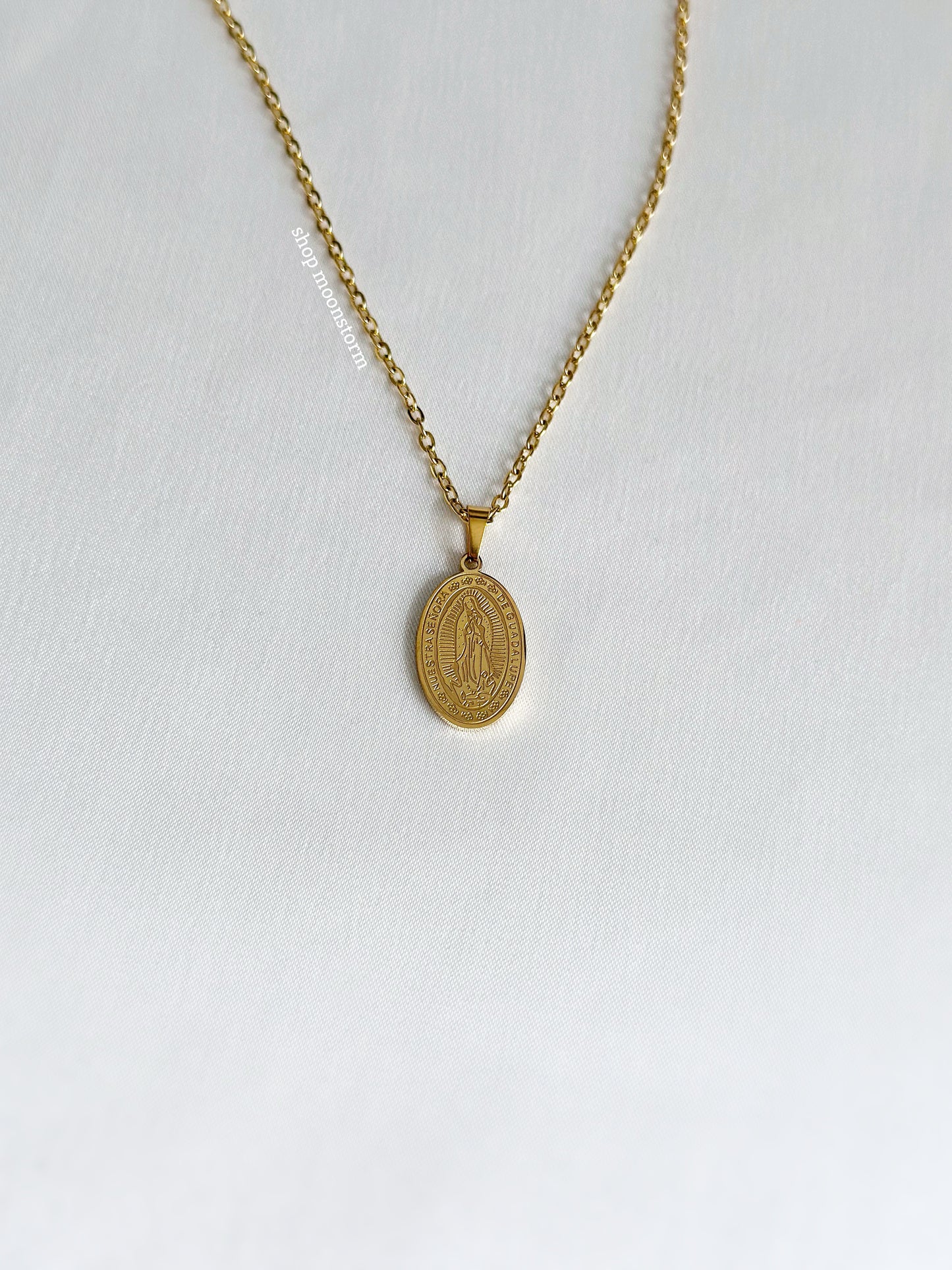 Our Lady of Guadalupe Necklace (Gold Version)