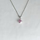 CZ Rose Quartz Necklace