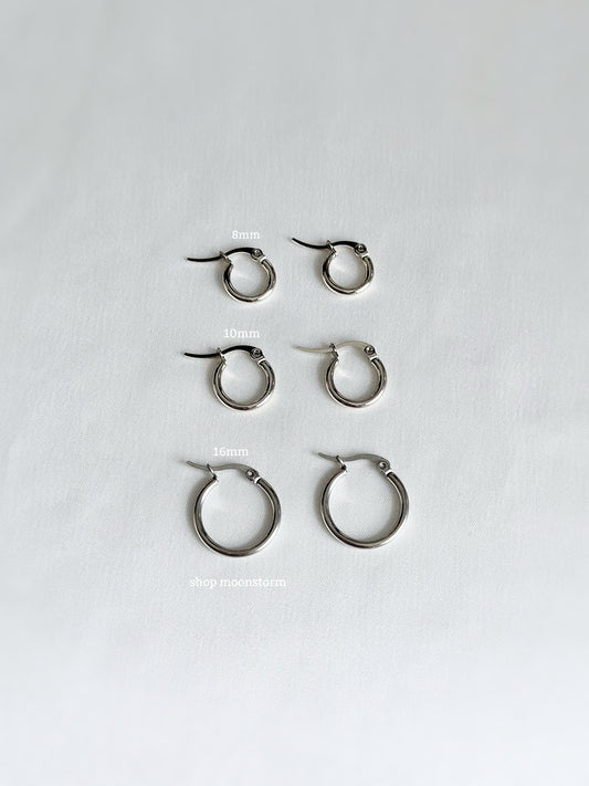 Classic Silver Hoop Earrings II