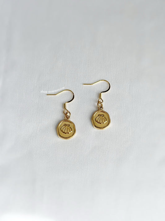 Gold Shell Earrings