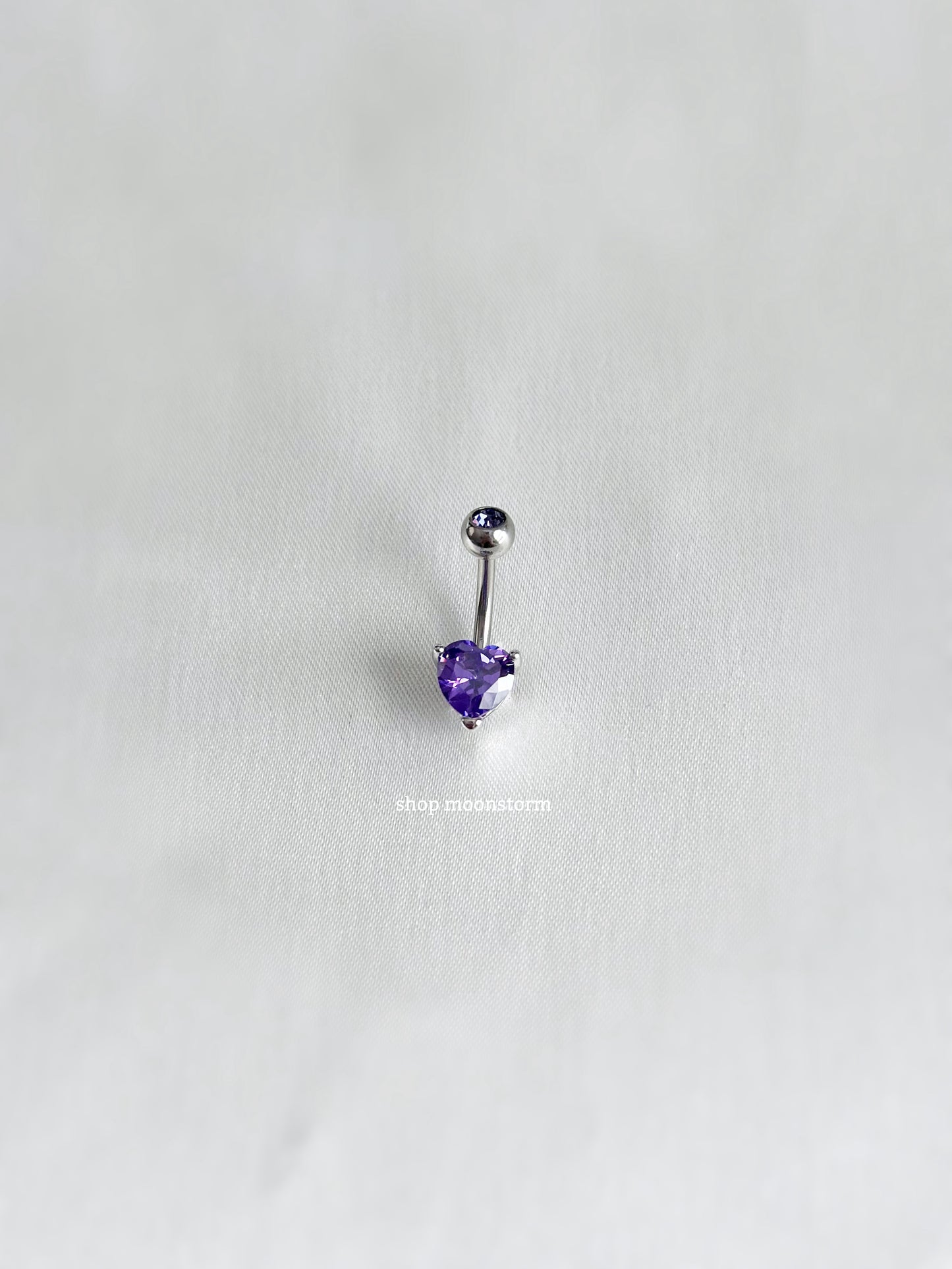 Purple Heart Belly Ring