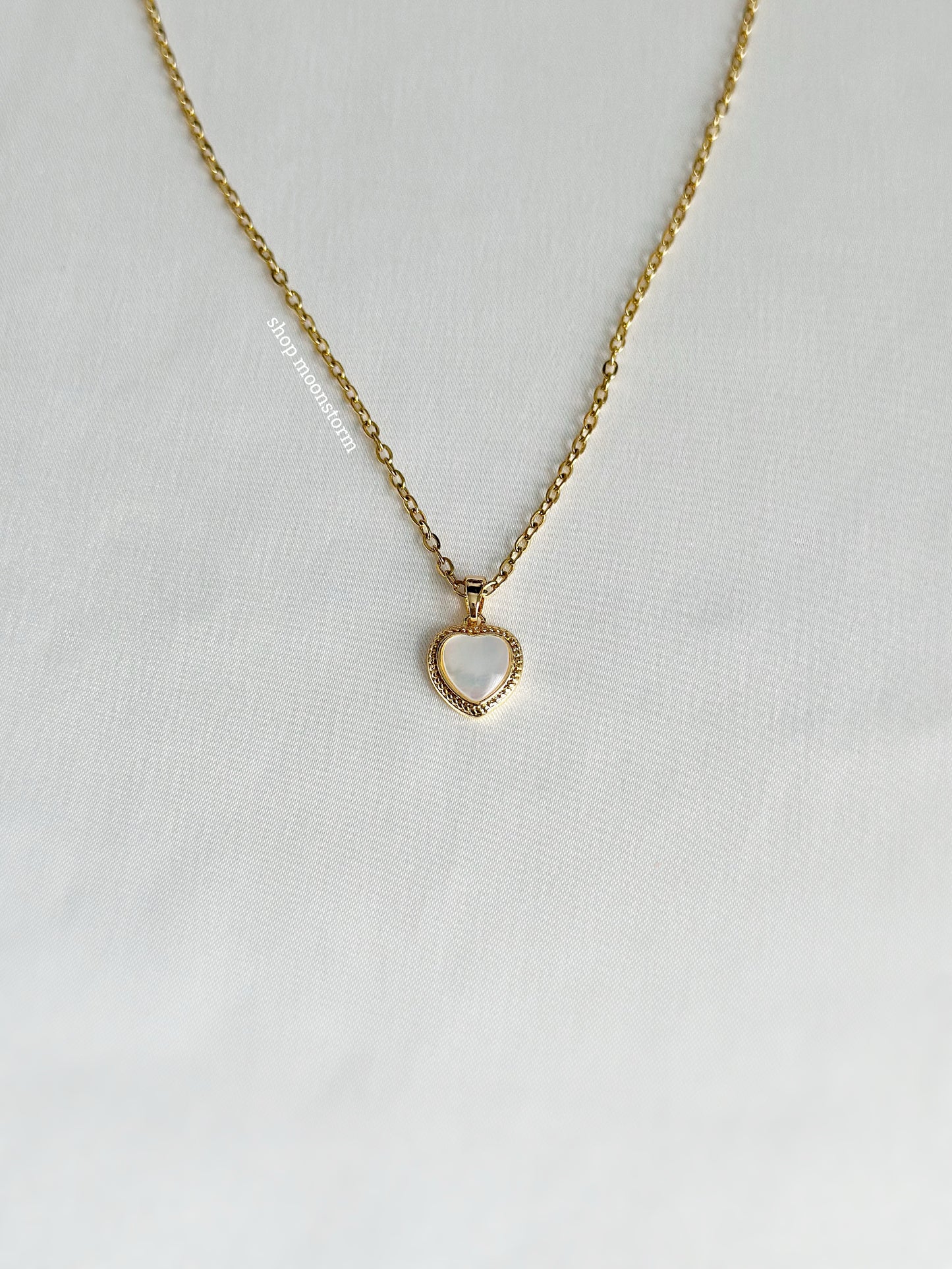 Gold Shell Heart Necklace