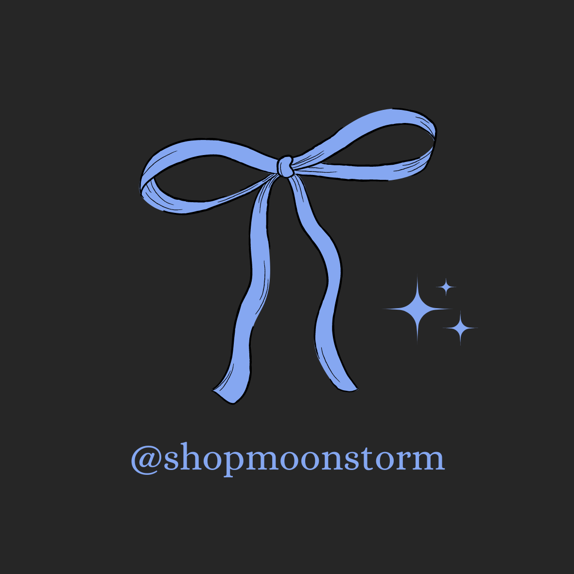 Blue Ribbon Bow Sticker