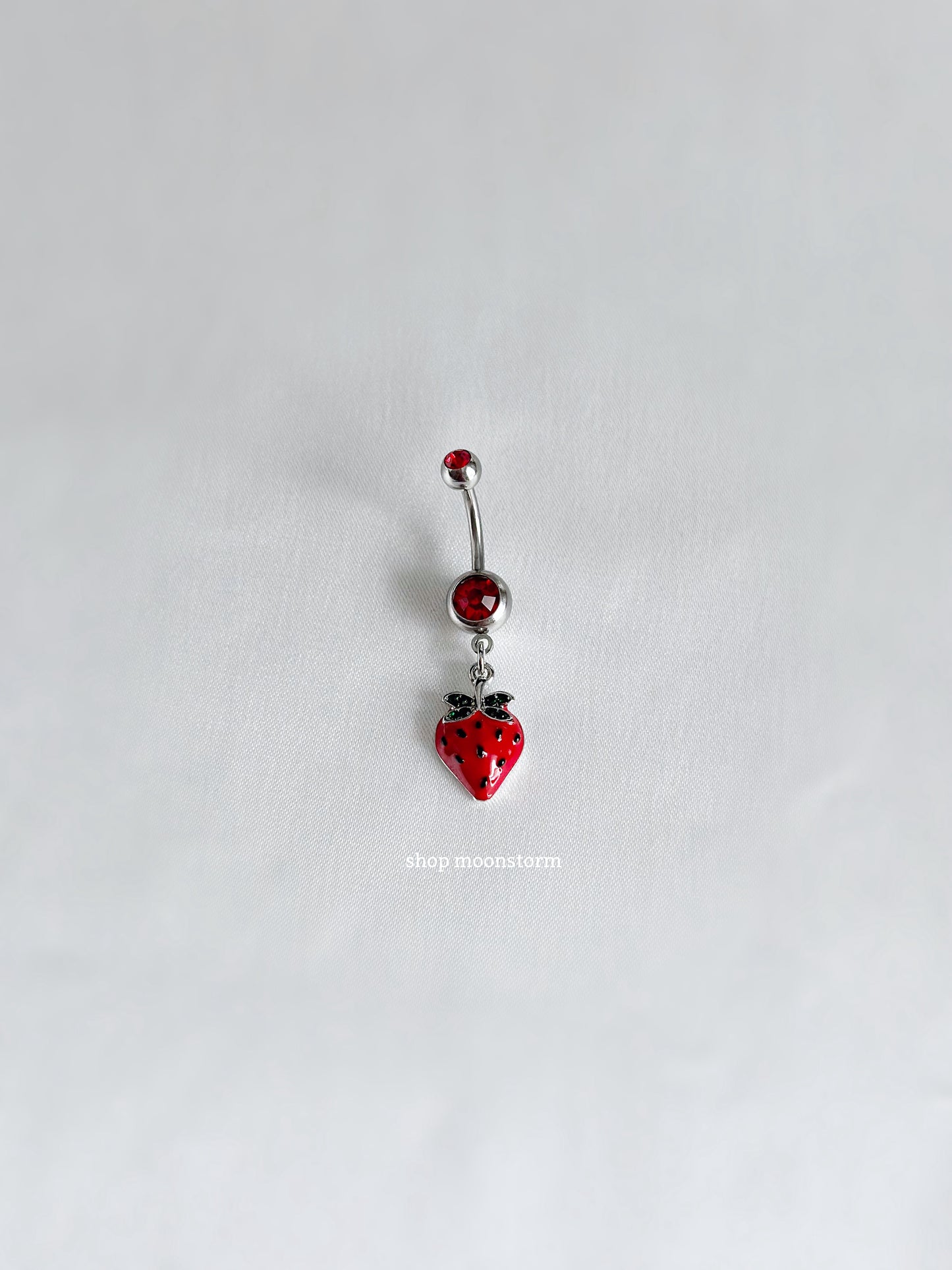 Red Strawberry Belly Ring