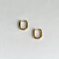 Gold Oval Hoop Earrings