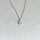 Gold Teardrop Opal Necklace