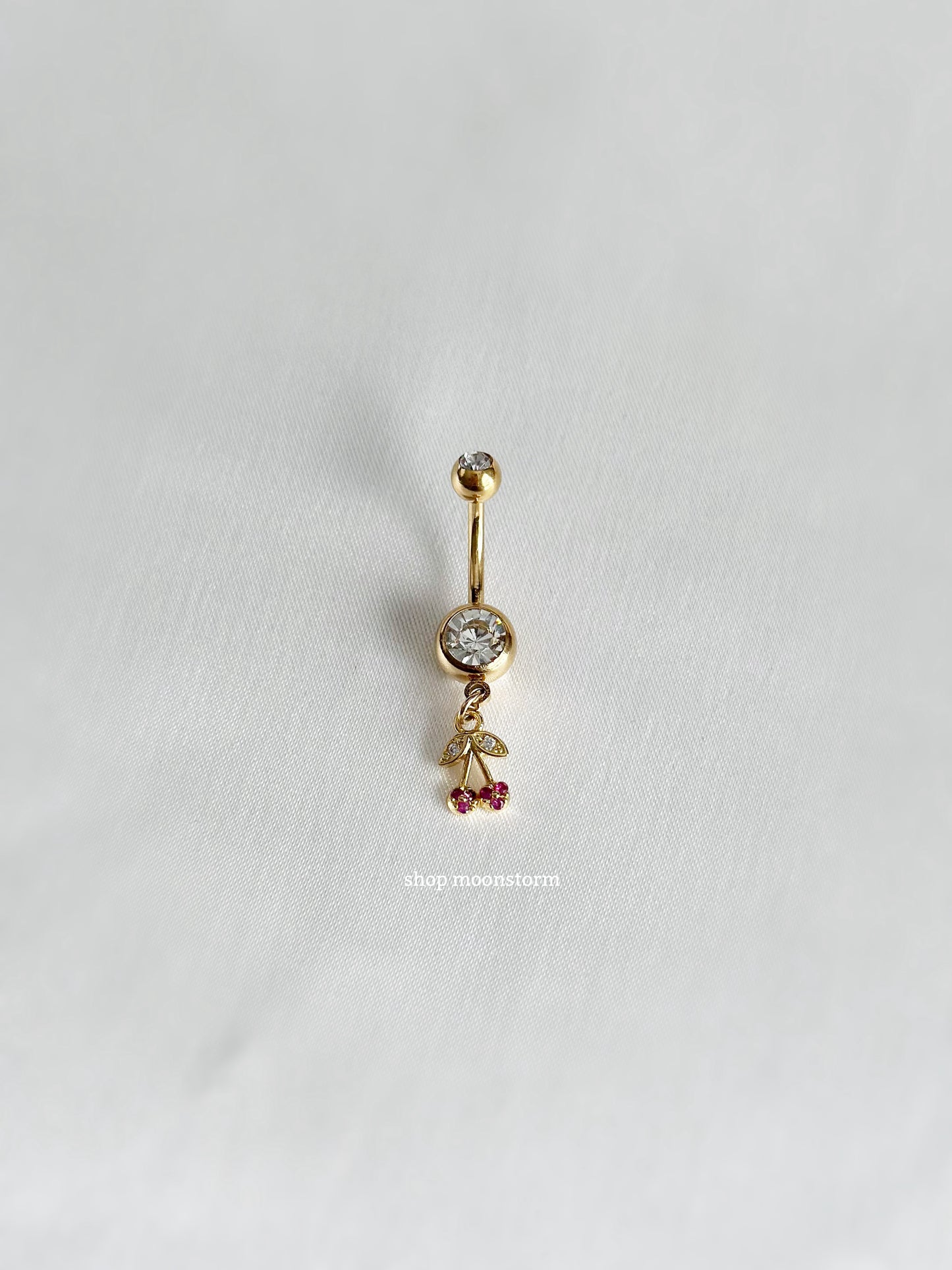 Gold Lolita Cherry Belly Ring