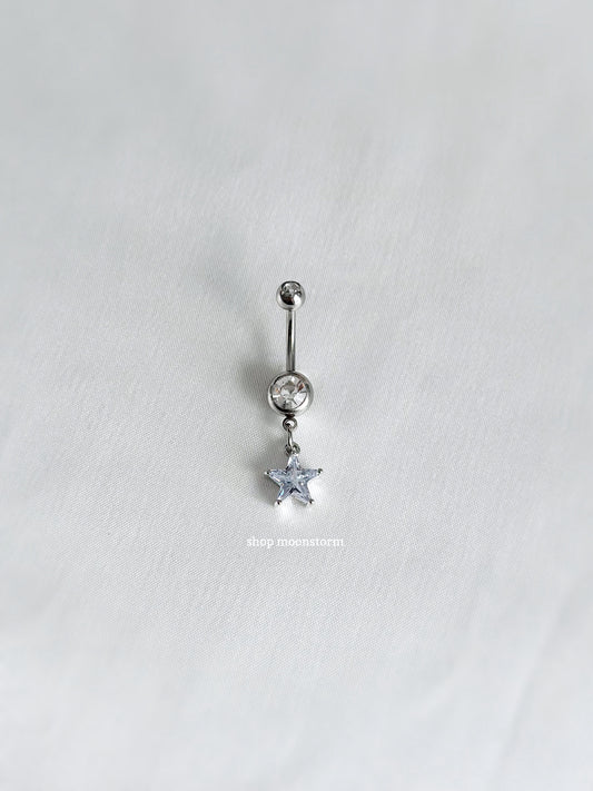 Silver Star Hour Belly Ring