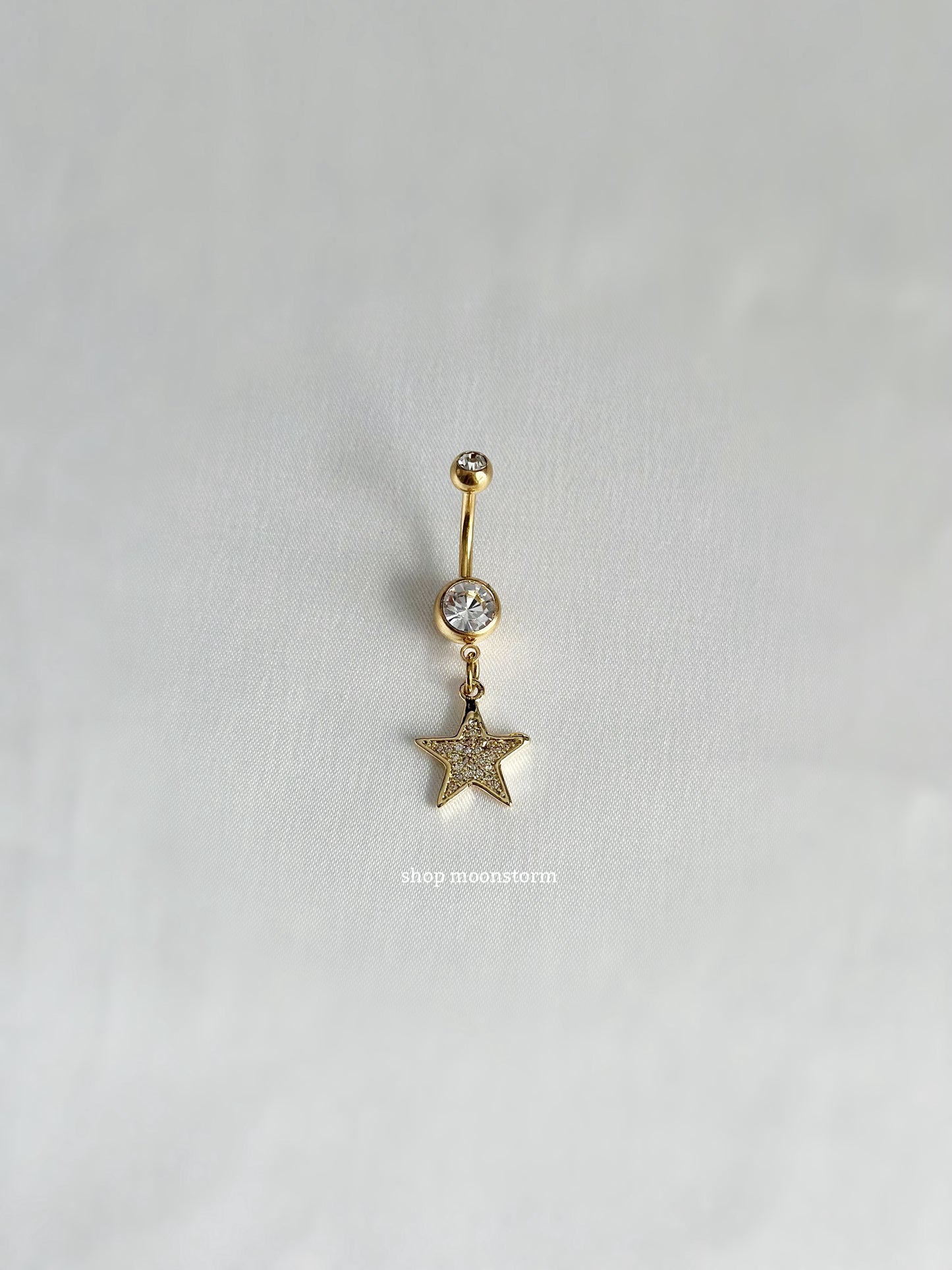 Gold Shiny Star Belly Ring