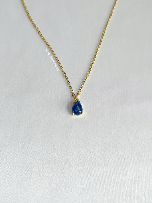 Kyanite Blue Teardrop Necklace