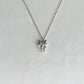 Lacy Ribbon Bow Necklace (Silver Version)