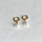 Classic Gold Pearl Hoop Earrings