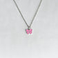 Bubblegum Pink Ribbon Bow Necklace