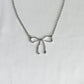 Large Ribbon Bow Necklace