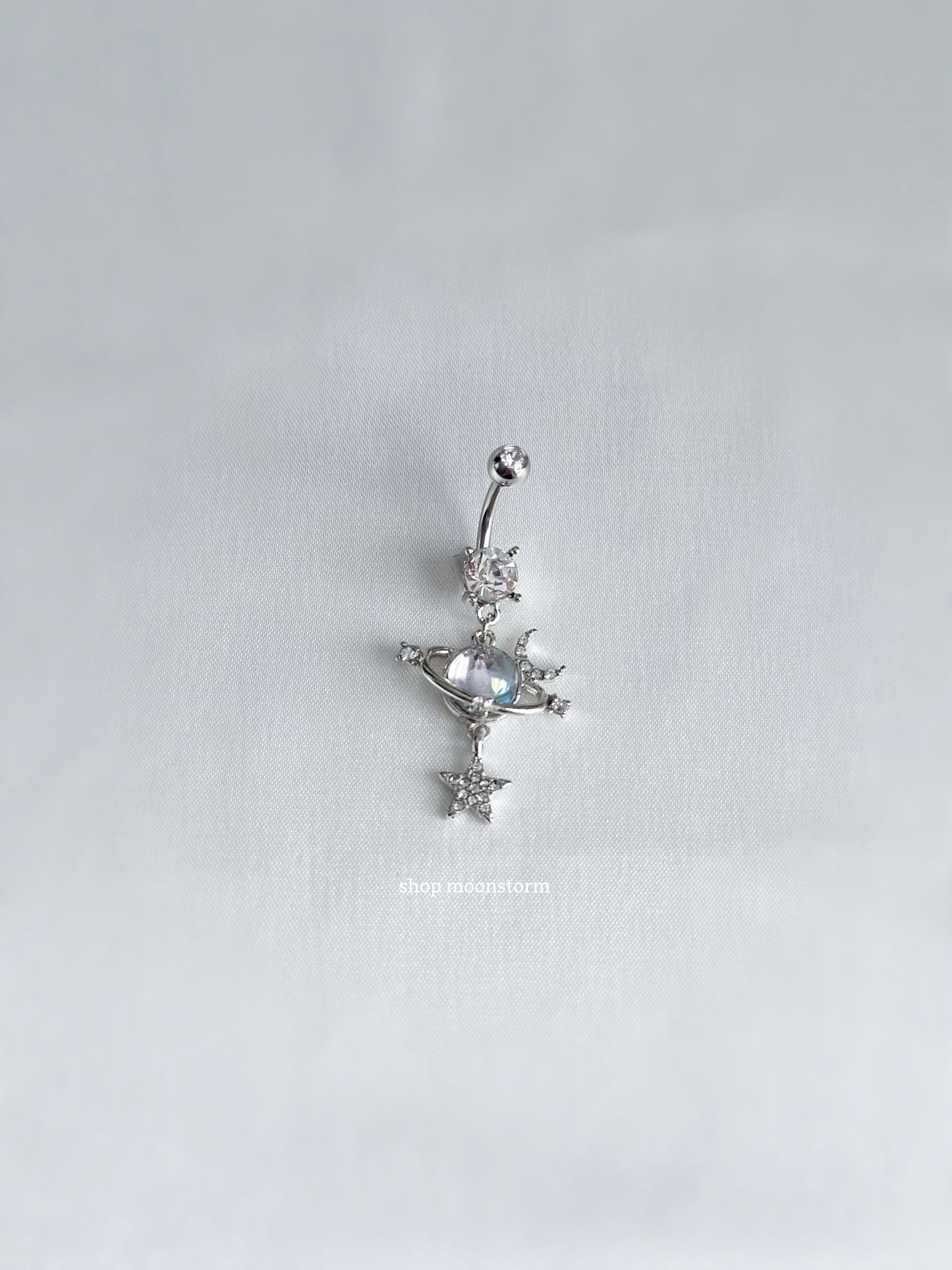 Silver Out of This World Belly Ring