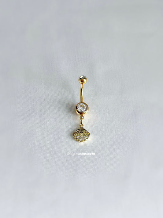 Gold Seashell Belly Ring