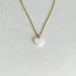 Gold Freshwater Pearl Heart Necklace