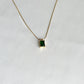 Green Rectangle Gemstone Necklace