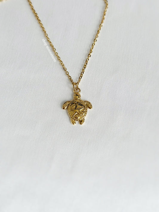 Gold Sea Turtle Necklace