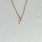 Gold White Star Necklace
