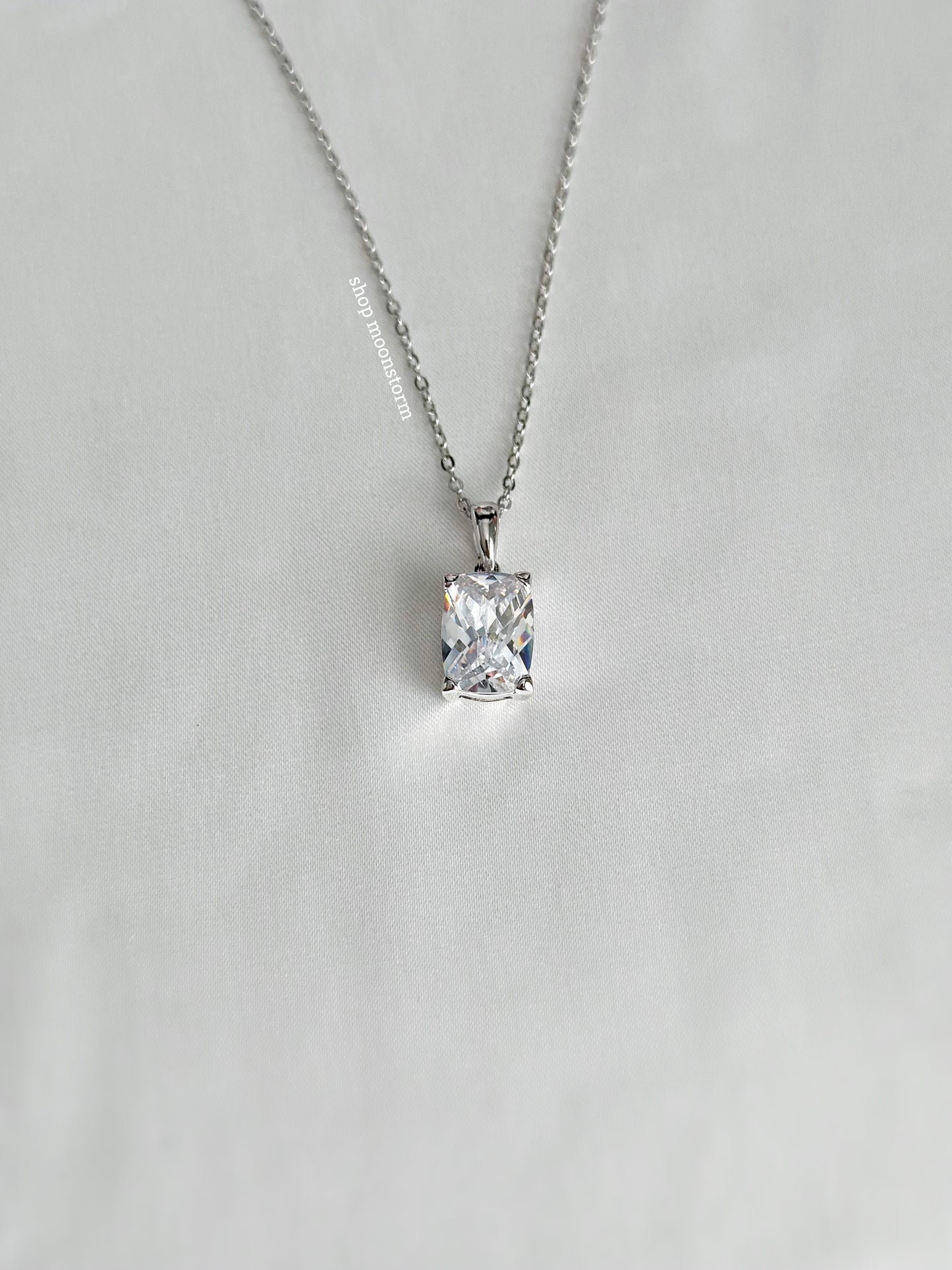 CZ Clear Quartz Necklace