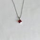 CZ Red Ruby Necklace