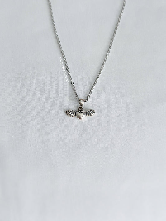 Heart Angel Wings Necklace