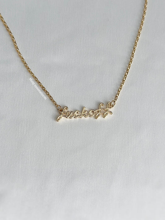 Gold Fuck Off Necklace