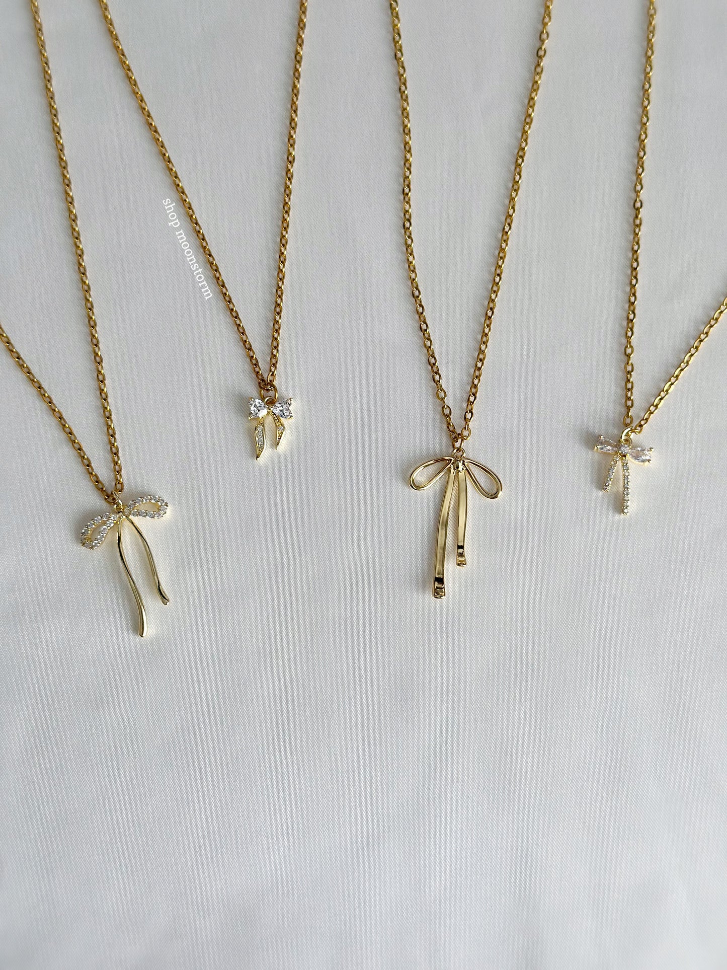 Sweetheart Ribbon Bow Necklace