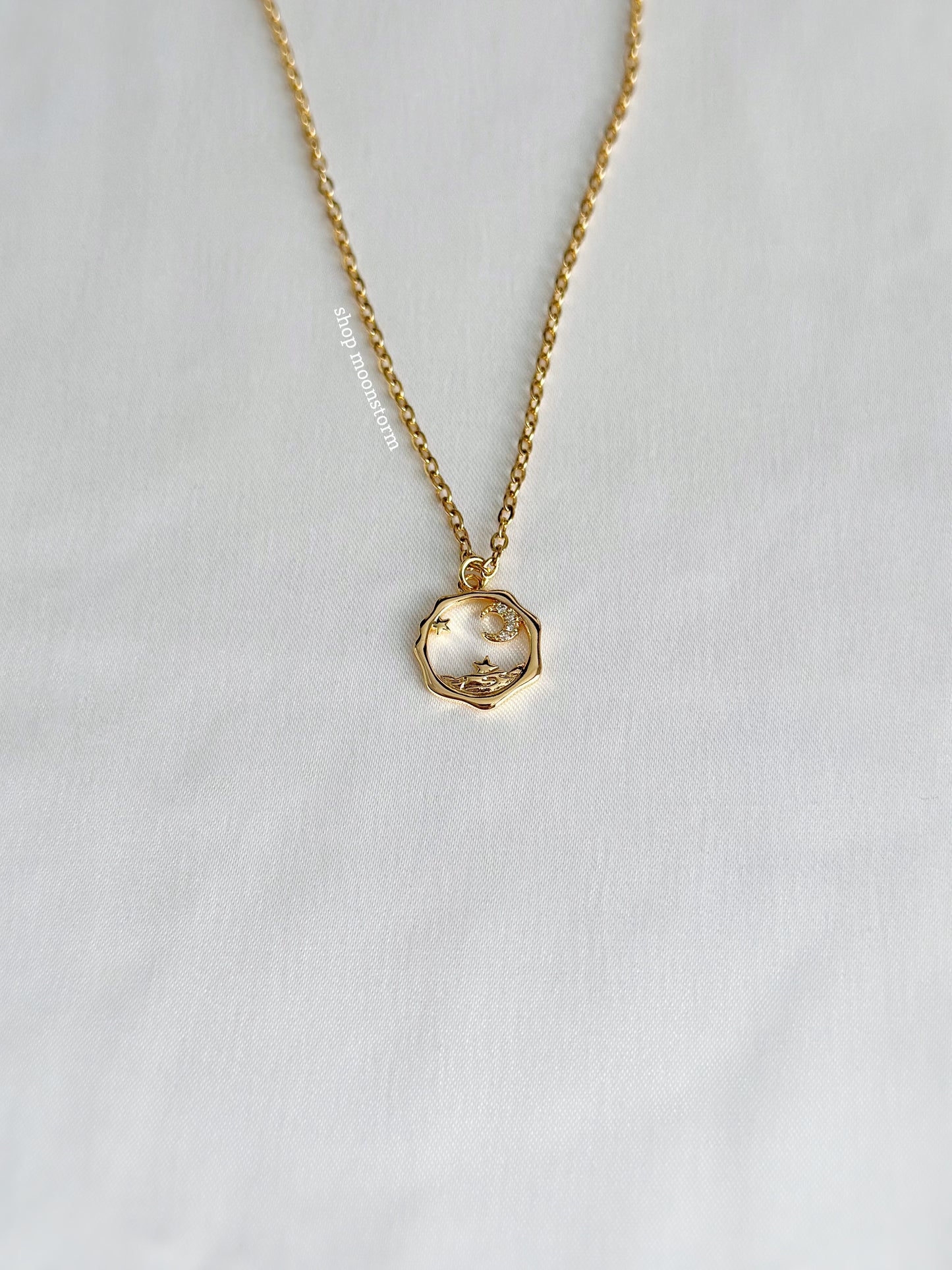 Gold Moon Rise Necklace