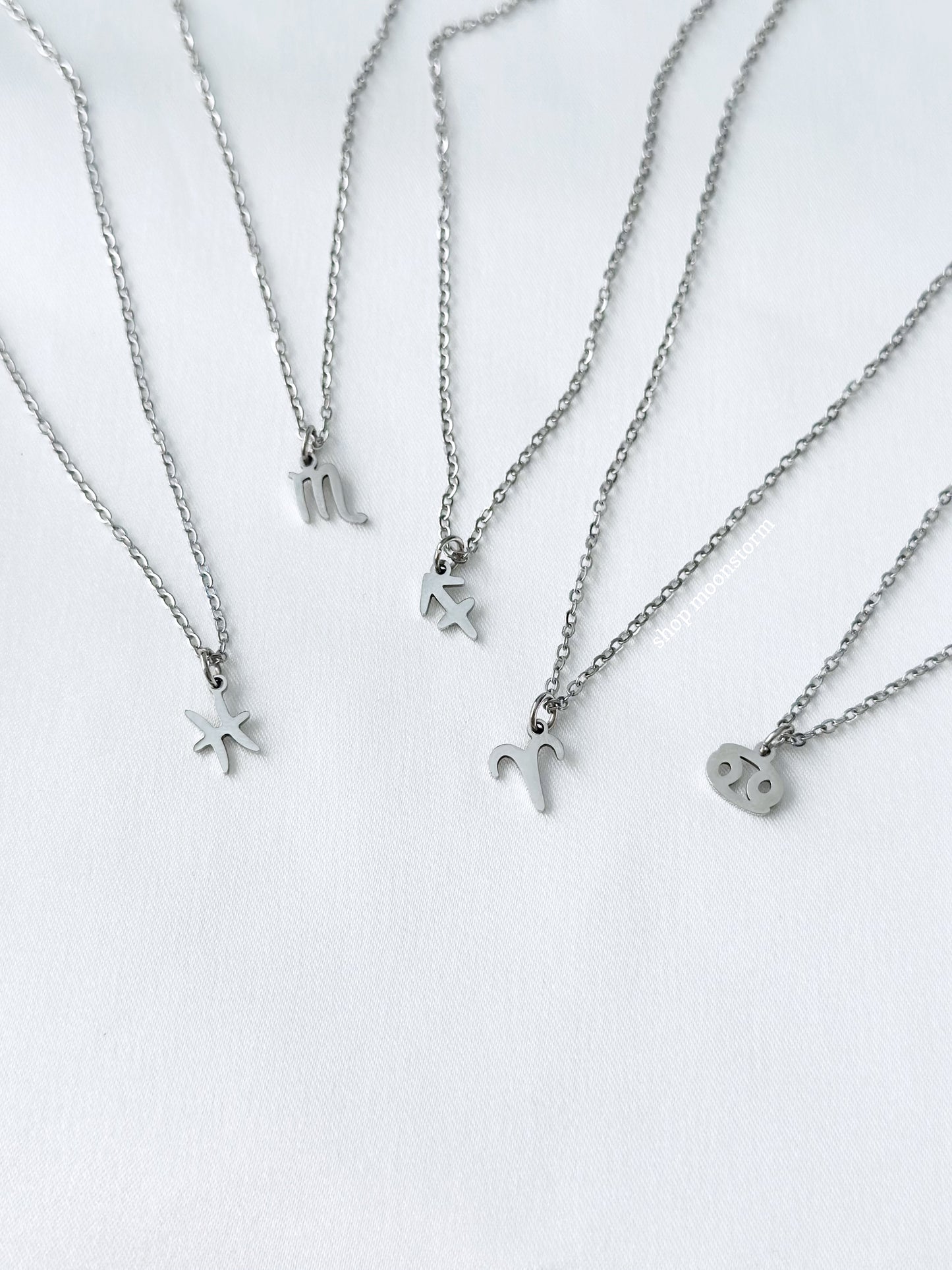 Silver Zodiac Sign Necklace