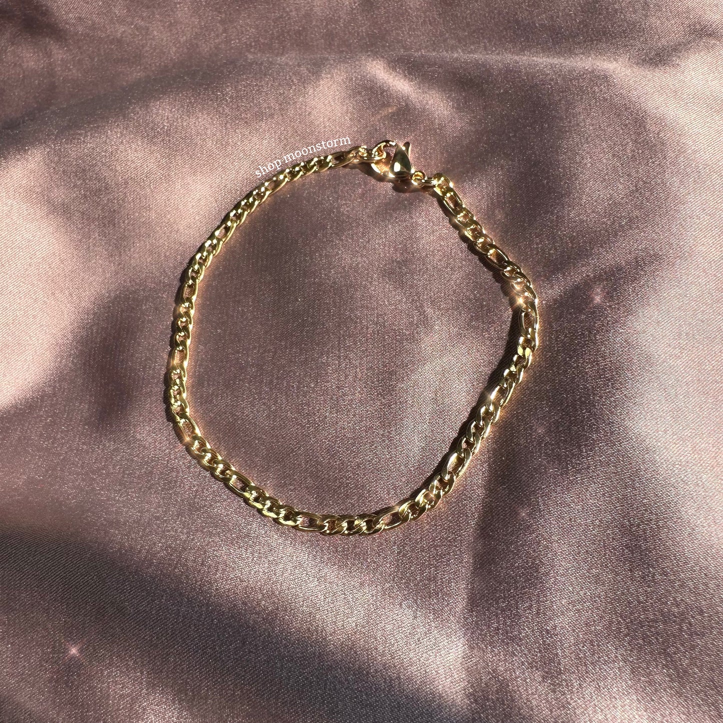 3mm Gold Figaro Bracelet
