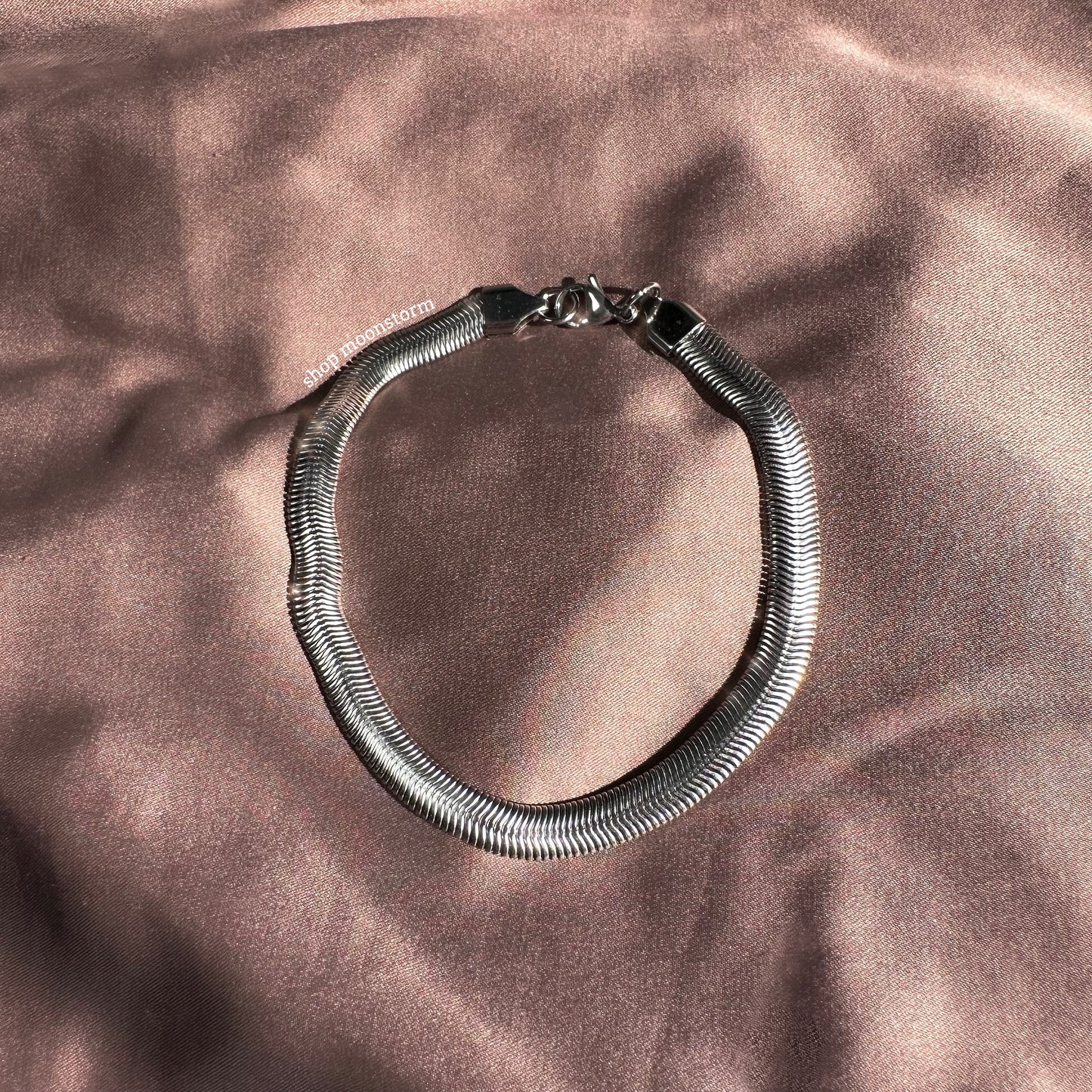 6mm Silver Herringbone Bracelet