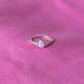Iridescent Pink Teardrop Opal Ring