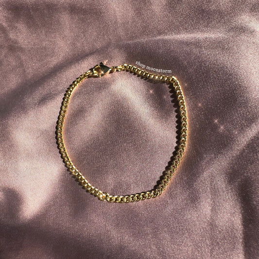 3mm Gold Cuban Bracelet