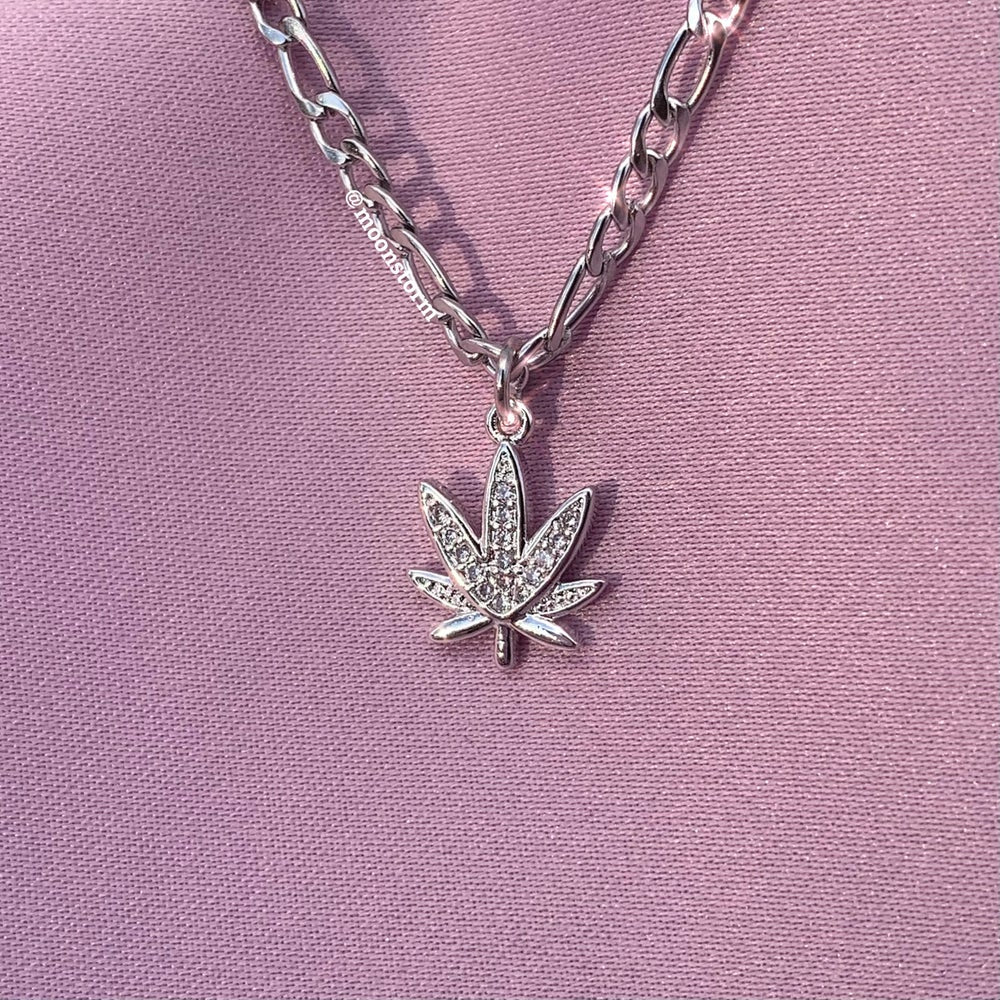 CZ Clear Leaf Necklace