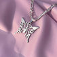 Silver Tribal Butterfly Necklace