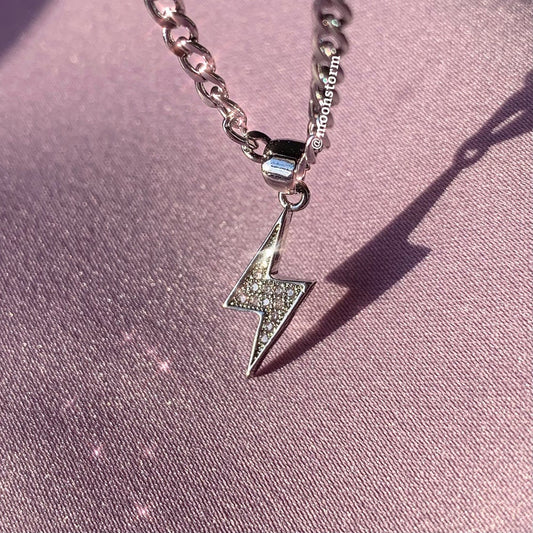 CZ Lightning Bolt Necklace