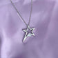 Black Heart & Radiant Star Necklace Set