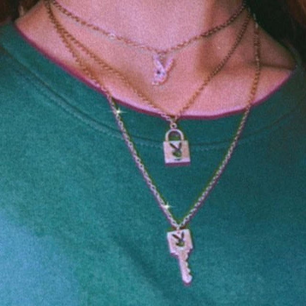 CZ Pink Bunny Necklace