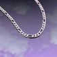 5mm Silver Figaro Necklace