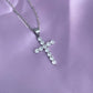 Icy Silver Cross Necklace