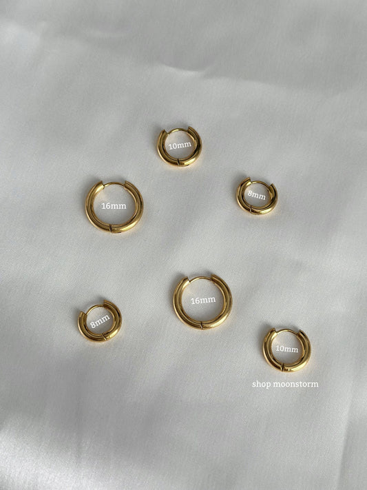 Classic Gold Hoop Earring Pack (Set of Three)