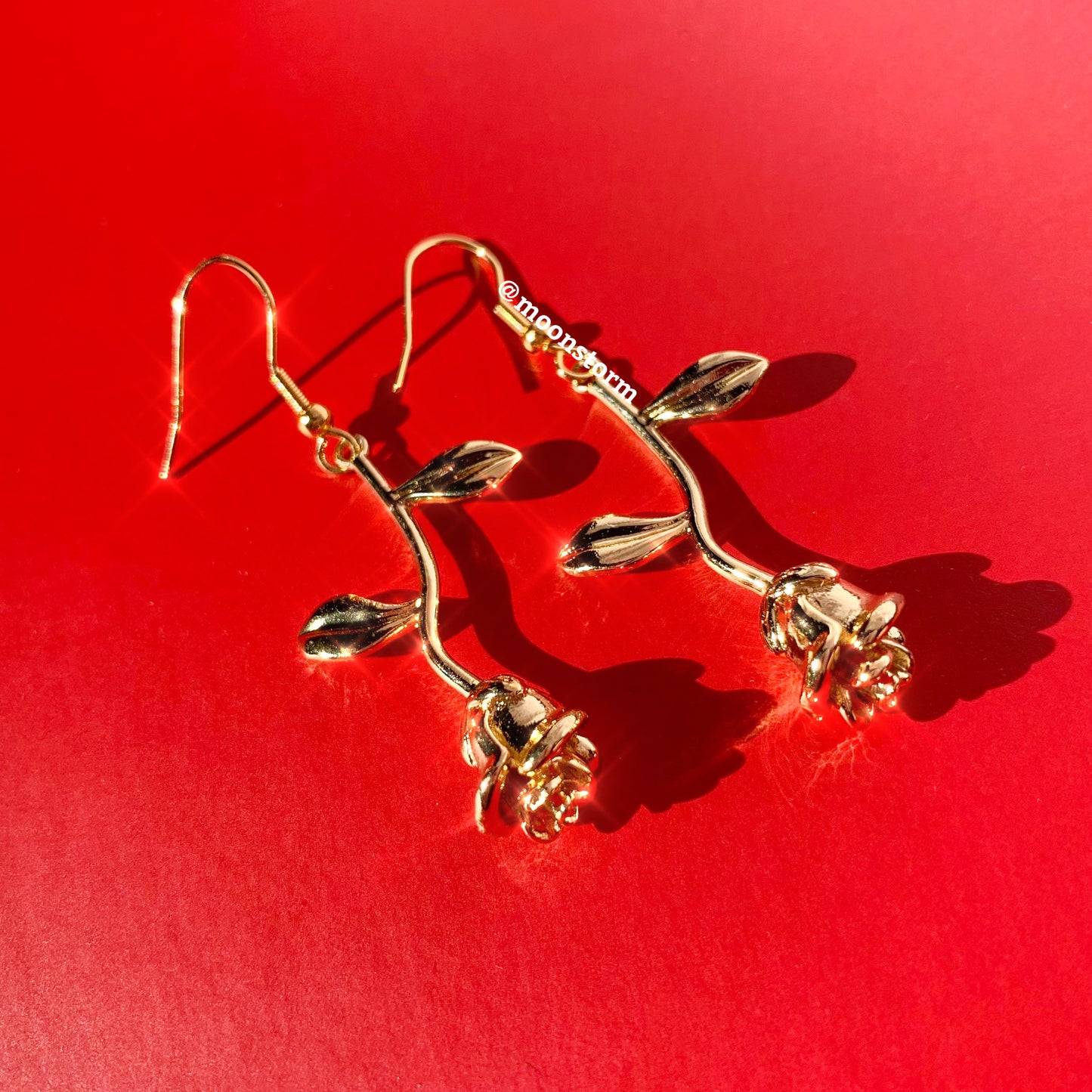 Gold Eternal Rose Earrings