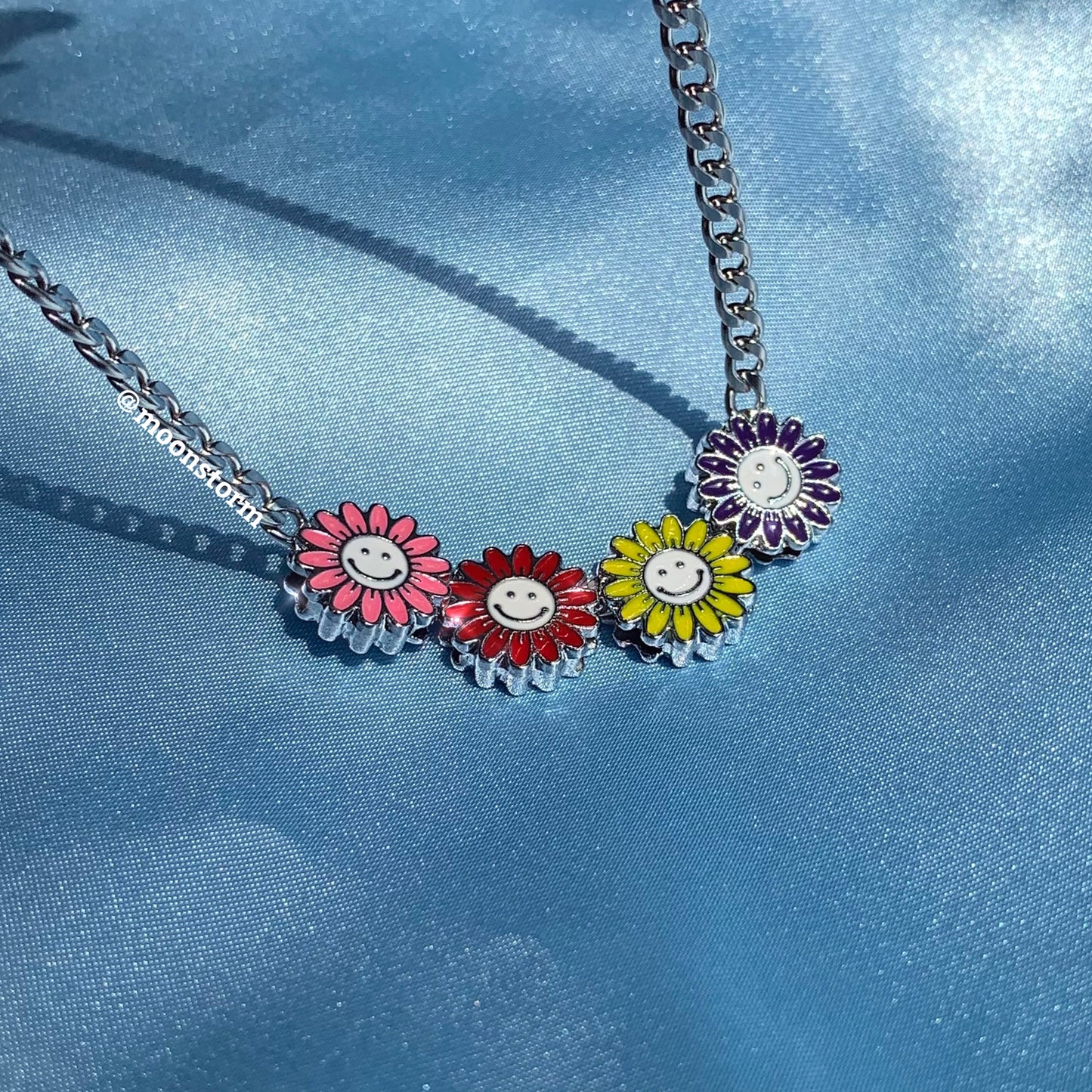 Happy Rainbow Sunflowers Necklace