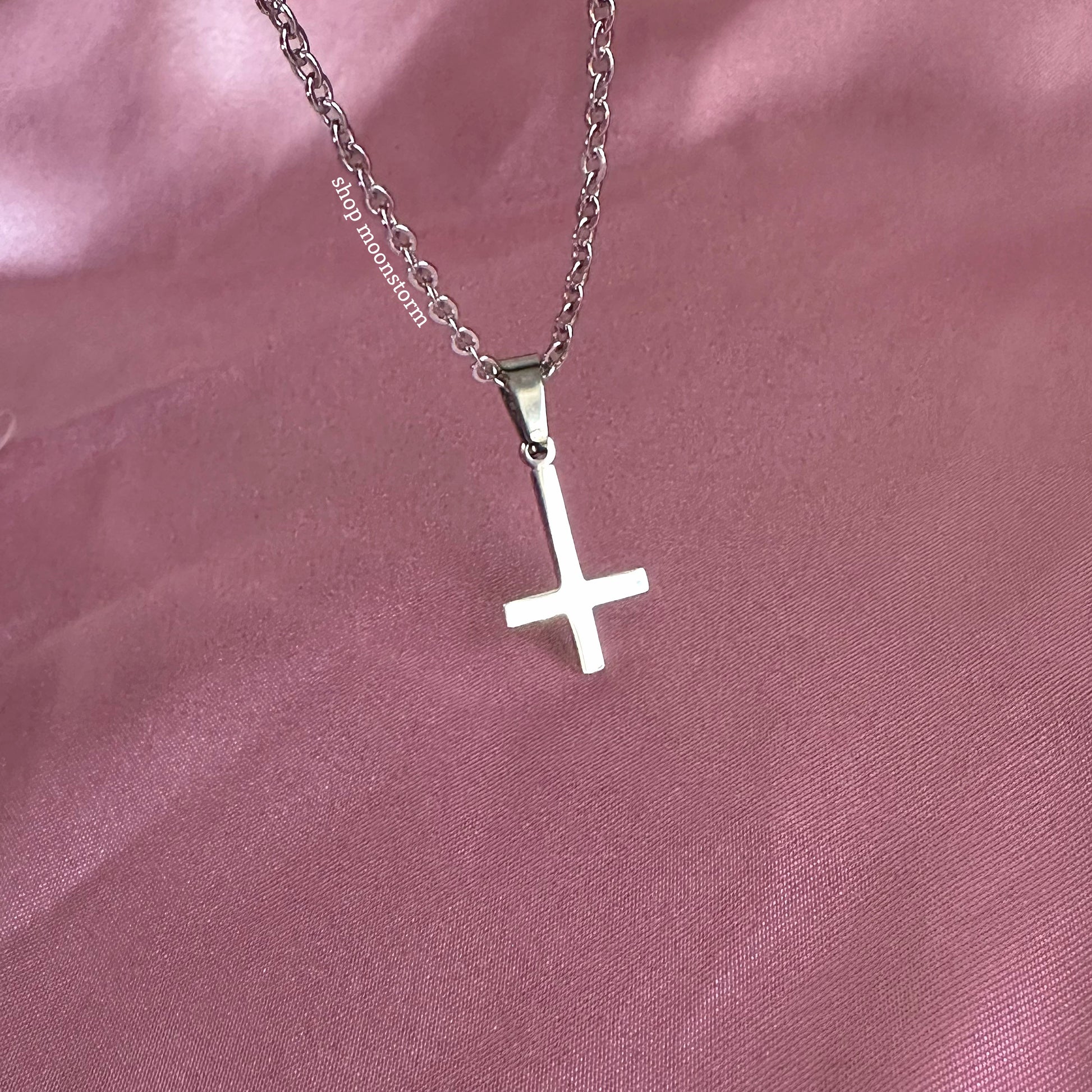 Inverted Cross Necklace 16-18