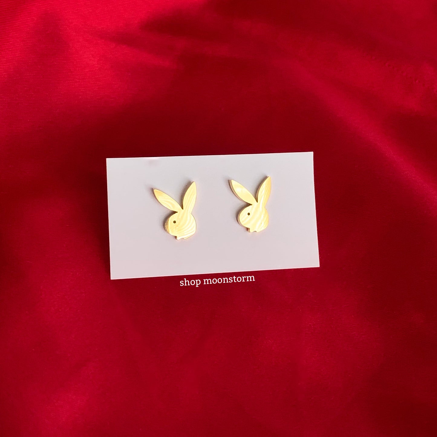 Gold Bunny Stud Earrings